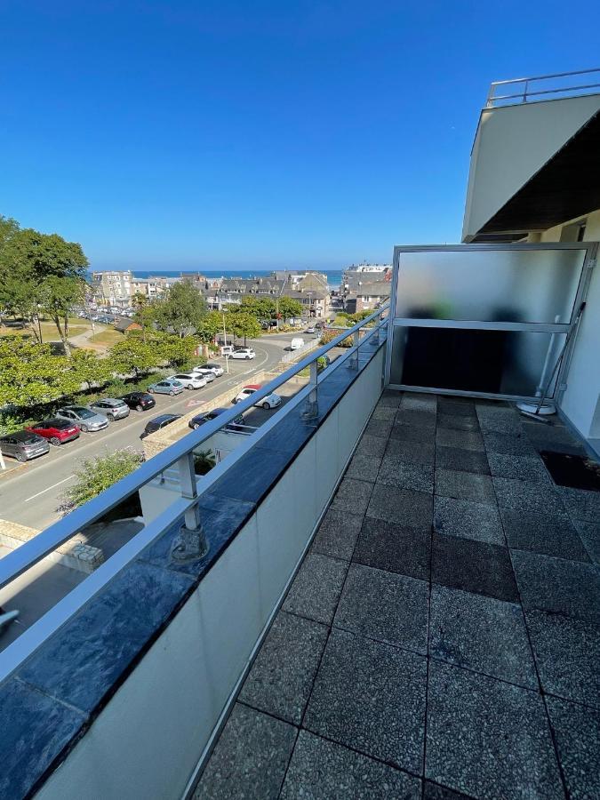 Studio Calme Avec Terrasse Vue Mer Pleneuf-Val-Andre Dış mekan fotoğraf
